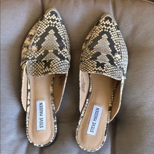 Steve Madden Snake Skin Mules 7 1/2